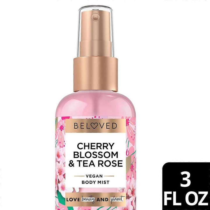 Lotiune de corp Cherry Blossom & Tea Rose, 90ml, parfum delicat, formula fara alcool