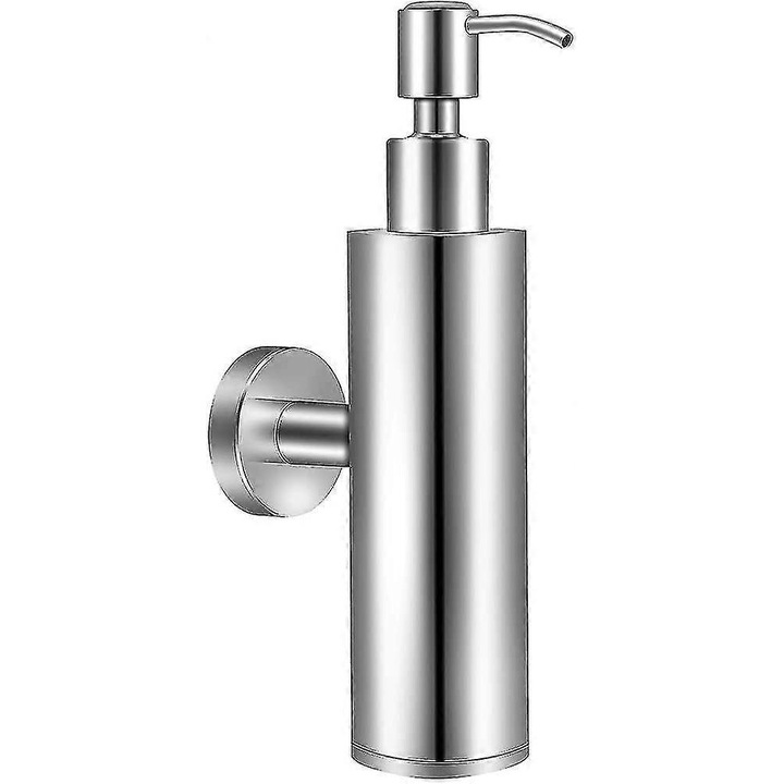 Fali szappanadagoló, rozsdamentes acél, 200ml, 5x21x9cm, króm
