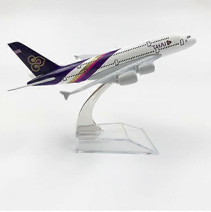 Aeromakett Thaiföld A380, 15cm, ötvözet, fehér/fekete