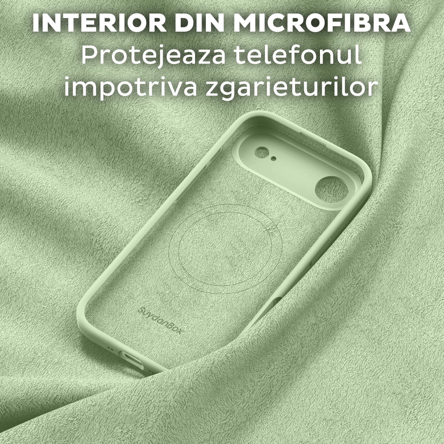 Husa pentru Apple iPhone 17 Air Daden® Silicon SoftFlex, MagSafe, Ultra Slim, Protectie sporita, Interior de microfibra, Verde matcha