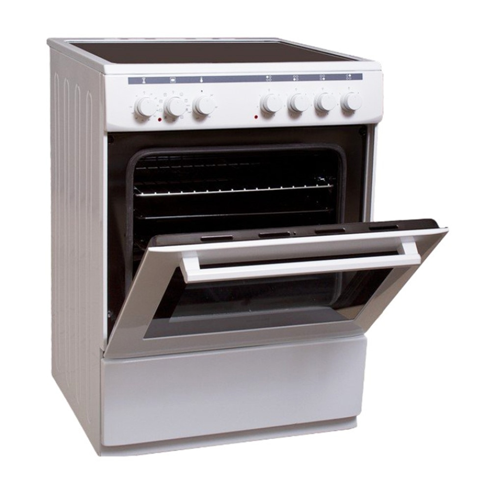 Aragaz Finlux FLCM 6000A, Electric, 6 trepte putere, Iluminat Halogen, Cronometru, Termostat, Usa cu geam dublu, 49 l, Clasa A, Alb