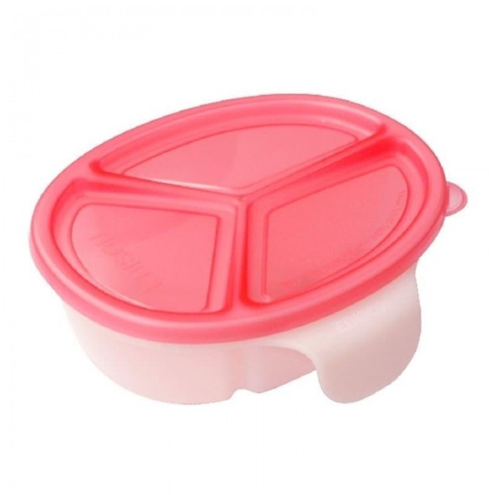 Cutie alimentara roz, edisonMAMA, 3 compartimente