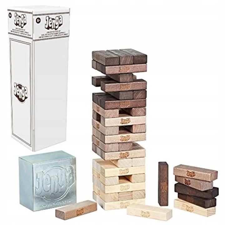 Jenga Rustic társasjáték, Hasbro Gaming, 10.8x3.4x3.4cm