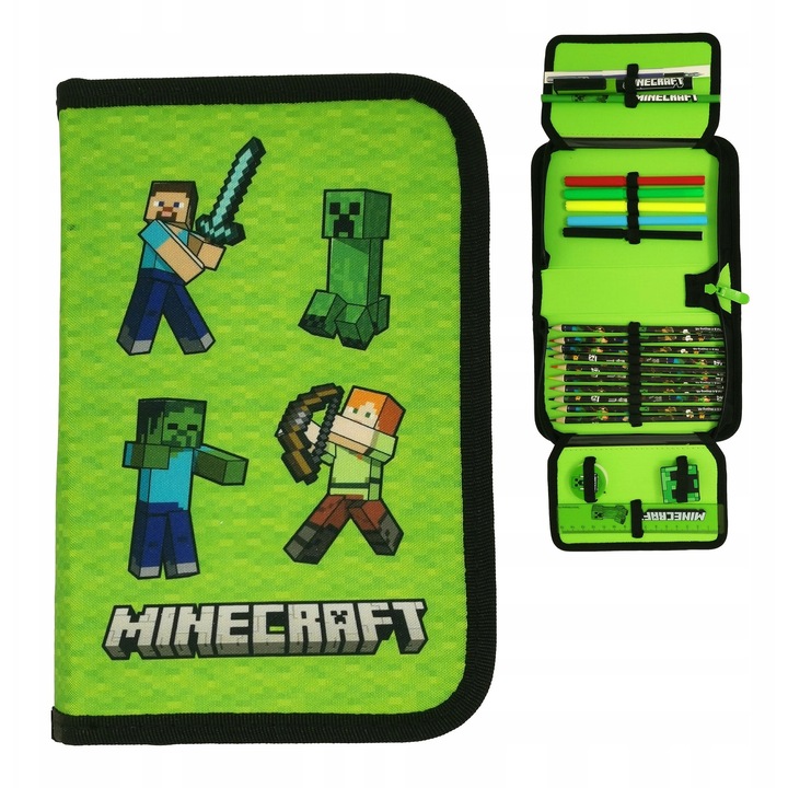 Несесер Minecraft, комплект с 20 аксесоара, 14x20x3см