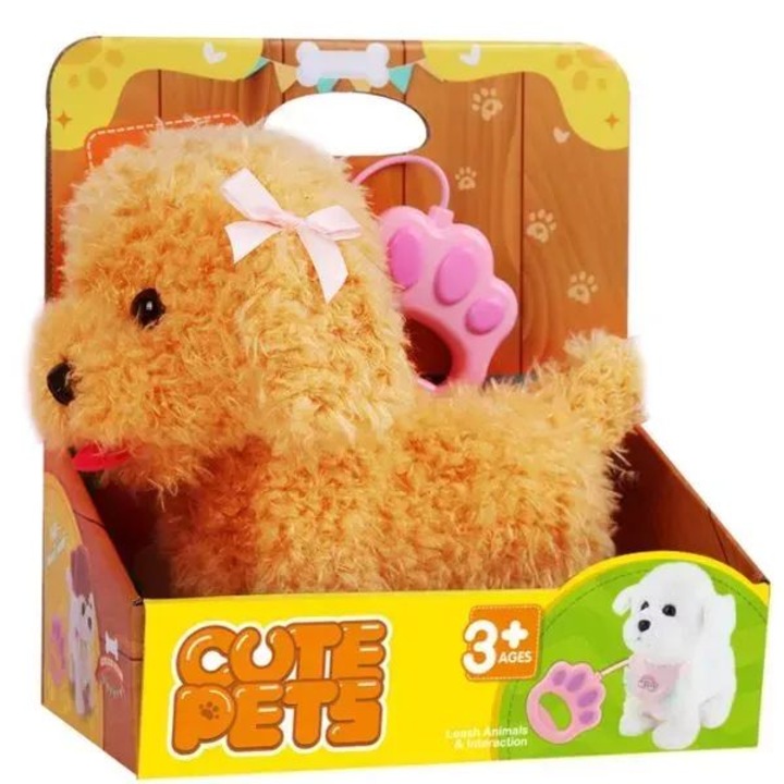 Interaktív sétáltatható kutya - barna