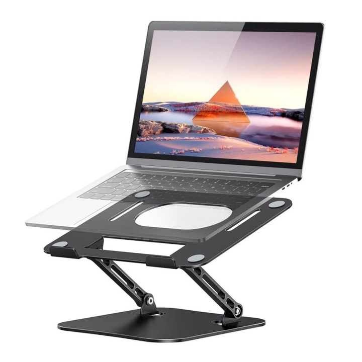 Suport laptop, 10x1.3in, ergonomic, din aluminiu, ajustabil, pentru laptopuri de pana la 17 inchi