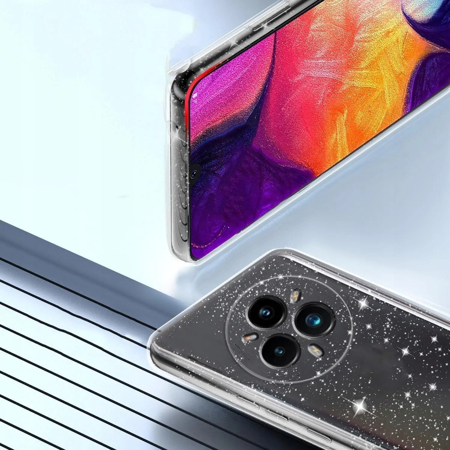 BestCase® Husa pentru Realme 14 Pro Plus 5G, Shine Glitter, Transparent