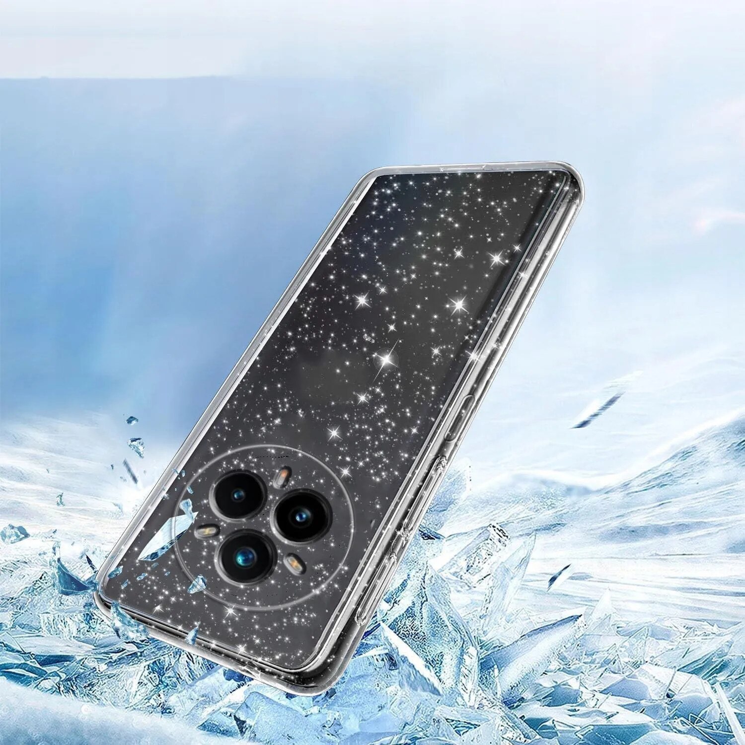 BestCase® Husa pentru Realme 14 Pro Plus 5G, Shine Glitter, Transparent