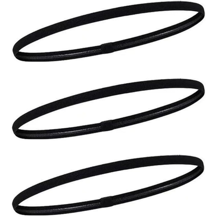 Set 3 benzi elastice sport pentru copii, non-alunecare, 40x1cm, multicolor