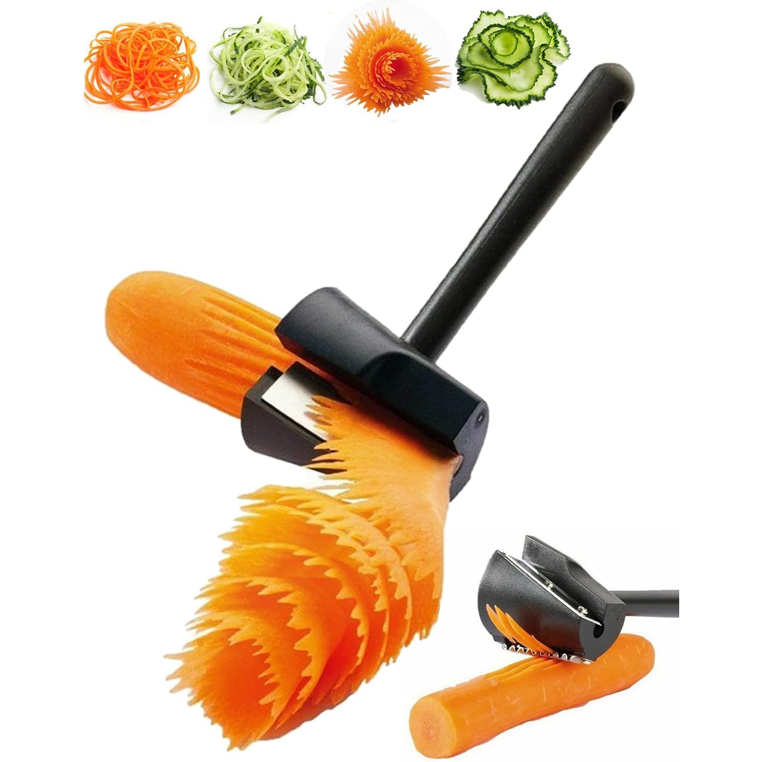 Feliator manual pentru morcovi, cu cutite din inox, 6x2.25x2.5