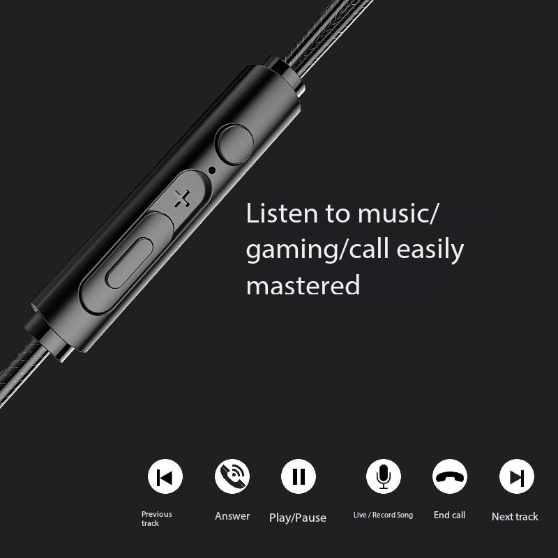 Casti cu fir, In-Ear, Type-C, control apeluri/volum, 1.2m, calitate sunet Hi-Fi, Argintiu