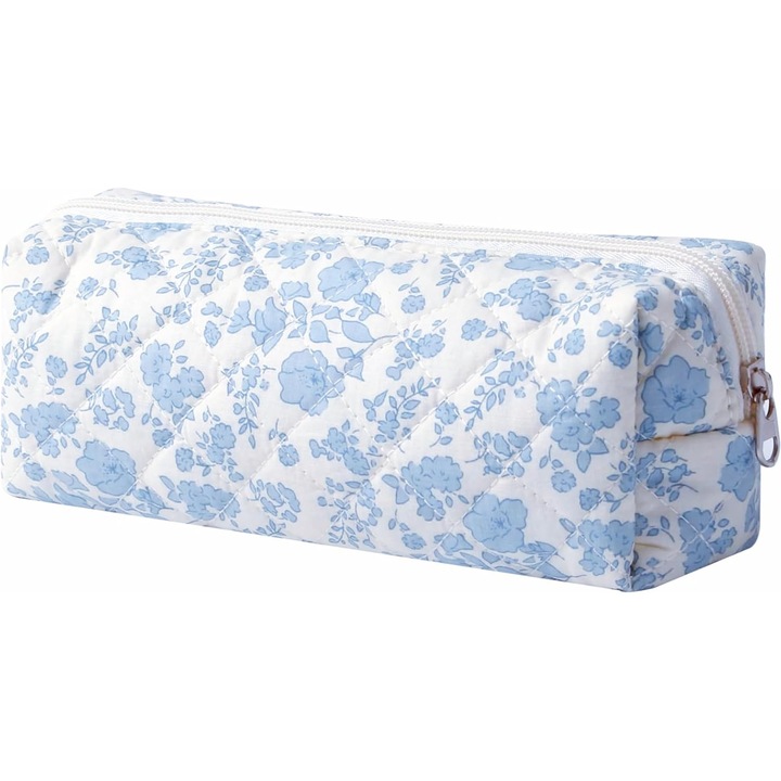 Penare, model cu fermoar, design floral, capacitate mare, multicolor, 1.3oz