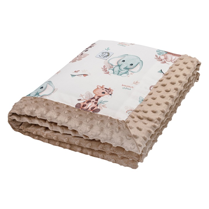 Paturica Bonjour Cherie, 65x75 cm, 100% pamut, minky, antiallergén