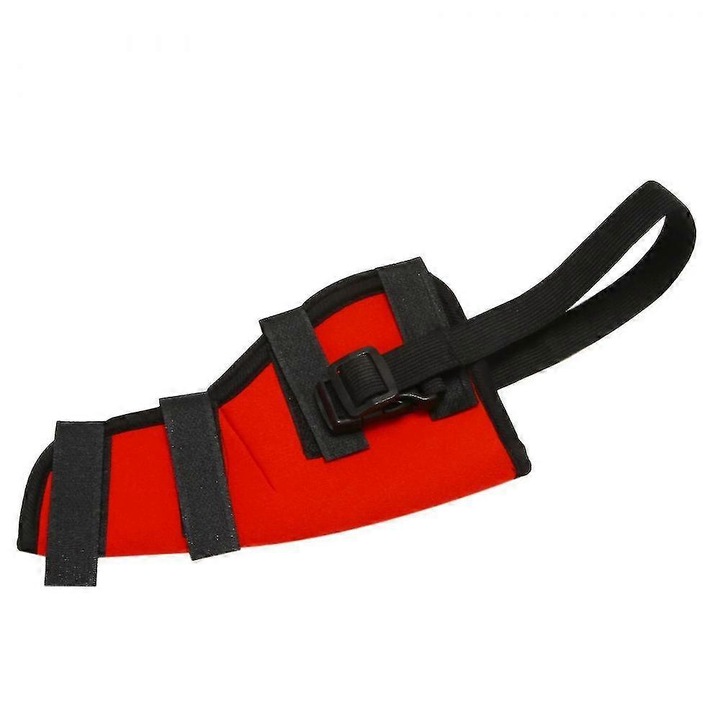 Suport ortopedic pentru piciorul din spate stang al cainelui, rosu, marime S