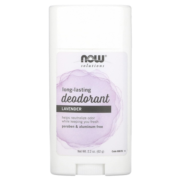 Дезодорант дълготраен, NOW Foods, лавандула, 62 г