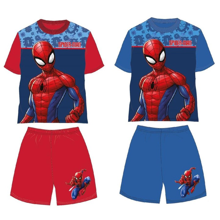 Pijama scurtă Spider-Man Web pentru copii 3 - 8 ani / 98 - 128 cm