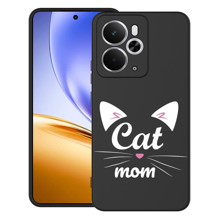 BestCase® Ultra Slim TPU tok Realme 14 5G-vel kompatibilis, Cat Mom dizájnnal, 3113069 B 1850