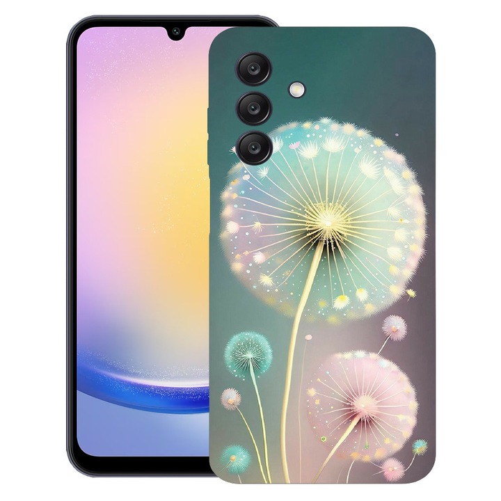 BestCase® TPU Ultra Slim Tok Kompatibilis Samsung Galaxy A37 5G, Zöld Pitypang, Kamera védelem, Kopásálló, 3128368 B 1143