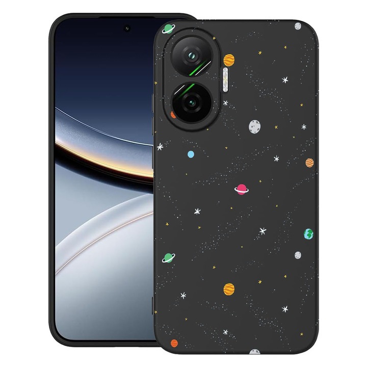 BestCase® Husa pentru Poco F7 cu Design Universe, Planets, TPU Mat Ultra Slim, 2052009 B 470