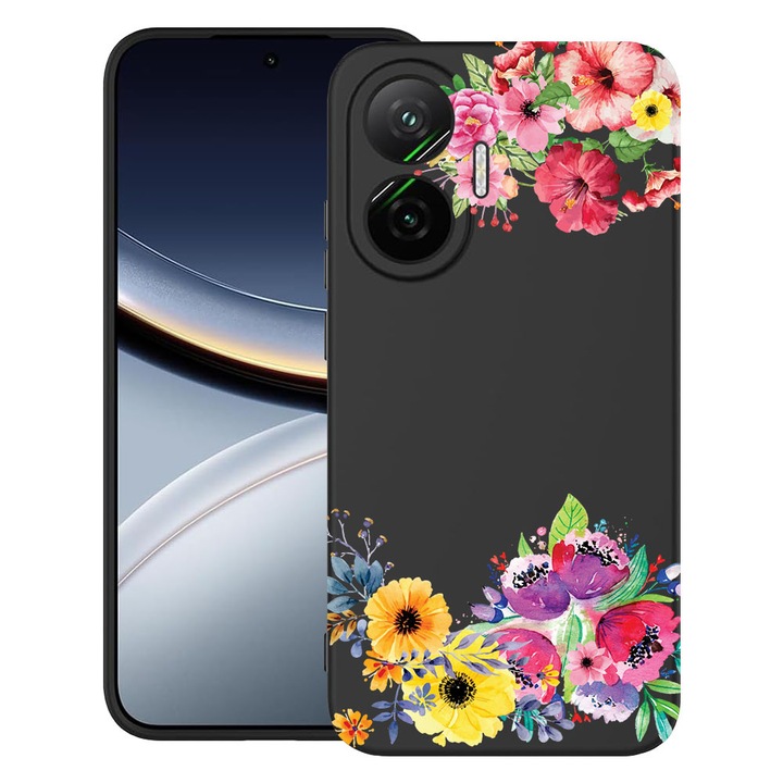 BestCase® Husa pentru Poco F7 cu Design Flowers, TPU Mat Ultra Slim, 2052009 B 56