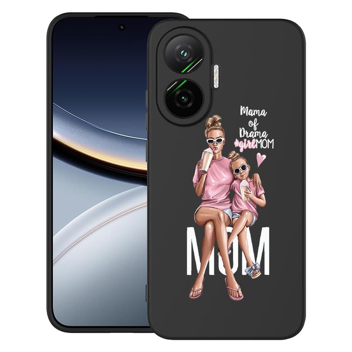 BestCase® Husa pentru Poco F7 cu Design Girl Mom Mama of Drama, TPU Mat Ultra Slim, 2052009 B 558
