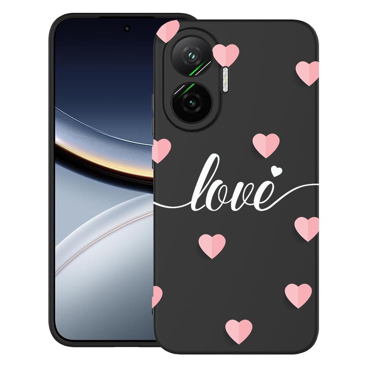 BestCase® Husa pentru Poco F7 cu Design Love Flying Hearts, TPU Mat Ultra Slim, 2052009 B 85