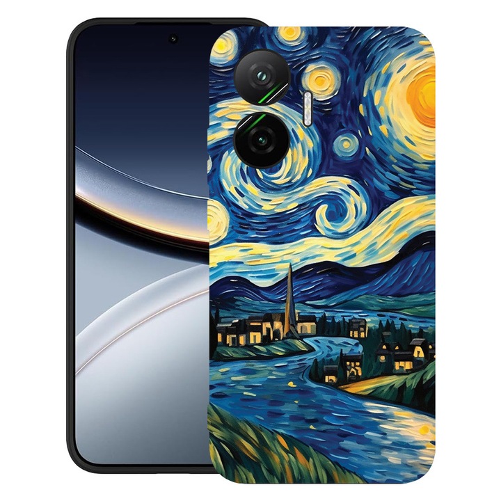 BestCase® Husa pentru Poco F7 cu Design Starry Night, TPU Mat Ultra Slim, 2052009 B 1270