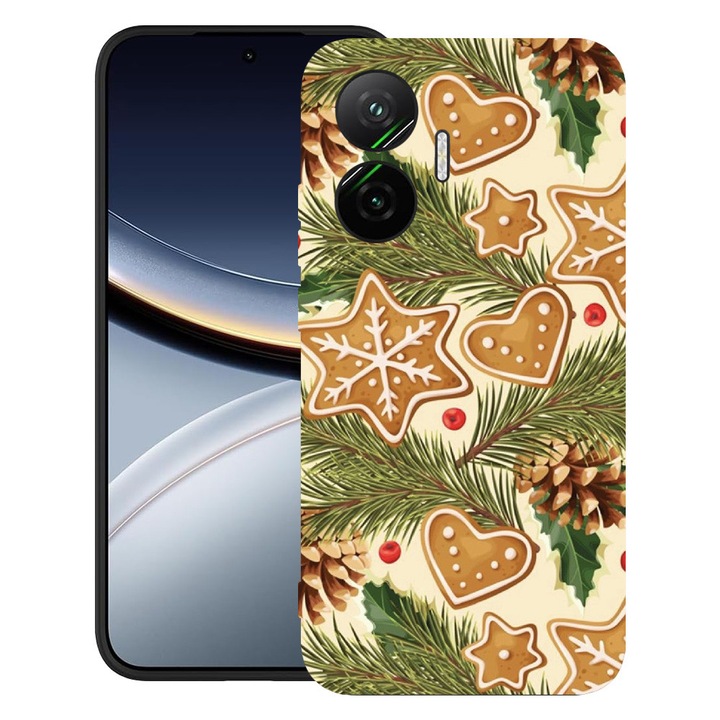 BestCase® Husa pentru Poco F7 cu Design Xmas Pattner, TPU Mat Ultra Slim, 2052009 B 1368