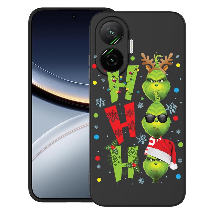 BestCase® Husa pentru Poco F7 cu Design Grinches - Ho Ho Ho, TPU Mat Ultra Slim, 2052009 B 1602