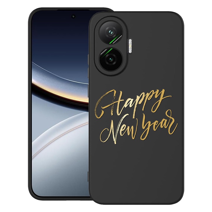 BestCase® Husa pentru Poco F7 cu Design Happy New Year, TPU Mat Ultra Slim, 2052009 B 1825