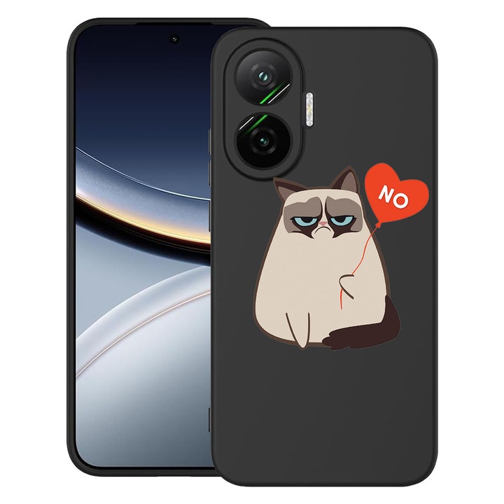 BestCase® Husa pentru Poco F7 cu Design Meme - Grumpy Says No, TPU Mat Ultra Slim, 2052009 B 657