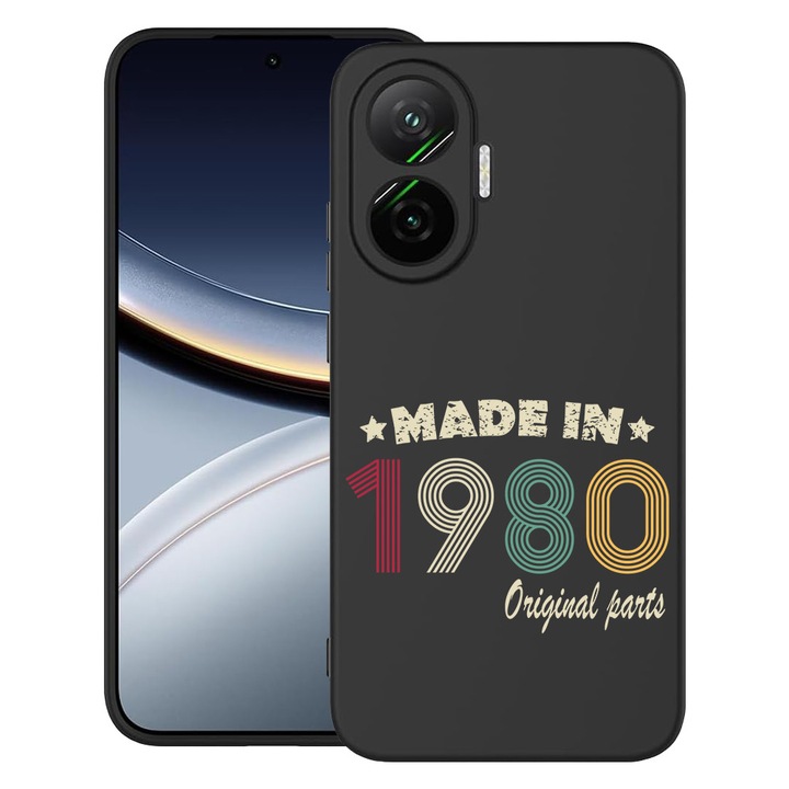 BestCase® Husa pentru Poco F7 cu Design Original Parts 1980, TPU Mat Ultra Slim, 2052009 B 1997