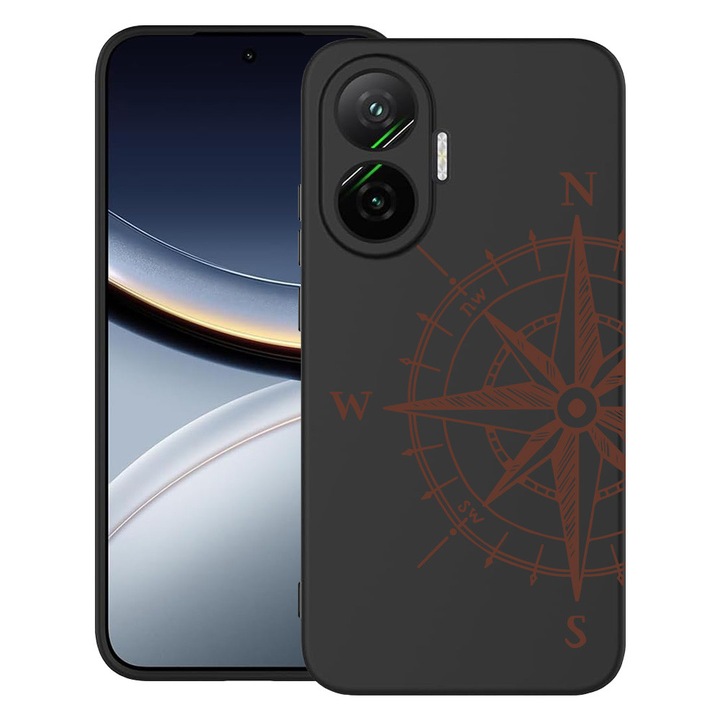 BestCase® Husa pentru Poco F7 cu Design Compass, TPU Mat Ultra Slim, 2052009 B 971