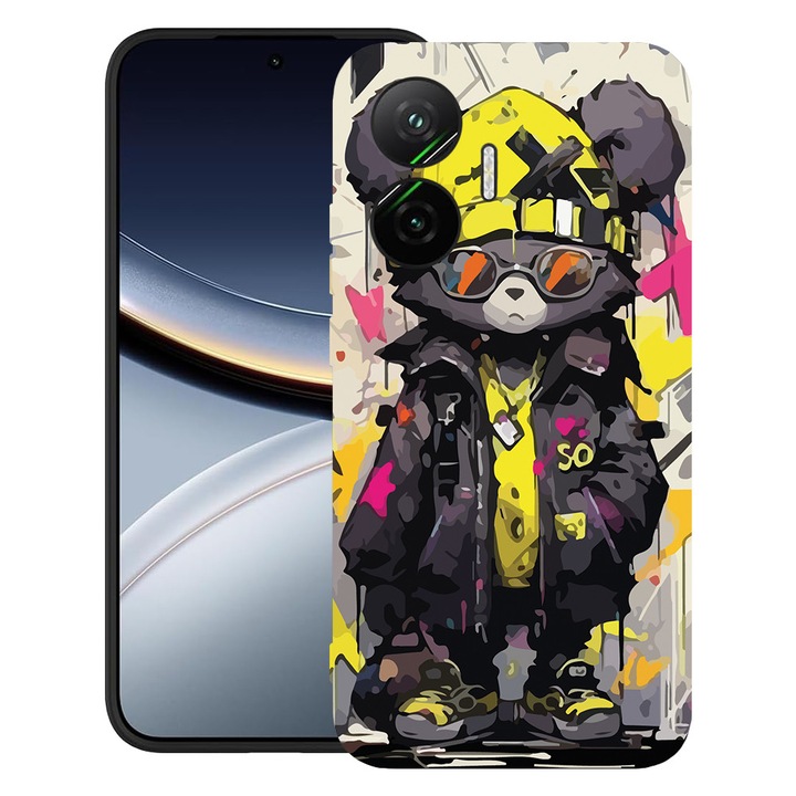 BestCase® Husa pentru Poco F7 cu Design Teddy Bear Pastel colors, TPU Mat Ultra Slim, 2052009 B 1465