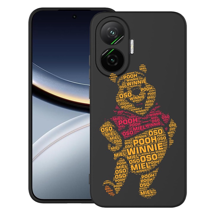 BestCase® Husa pentru Poco F7 cu Design Calligraphy Pooh, TPU Mat Ultra Slim, 2052009 B 1541