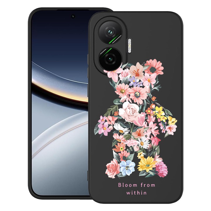 BestCase® Husa pentru Poco F7 cu Design Teddy Bear Bloom From Within, TPU Mat Ultra Slim, 2052009 B 1568