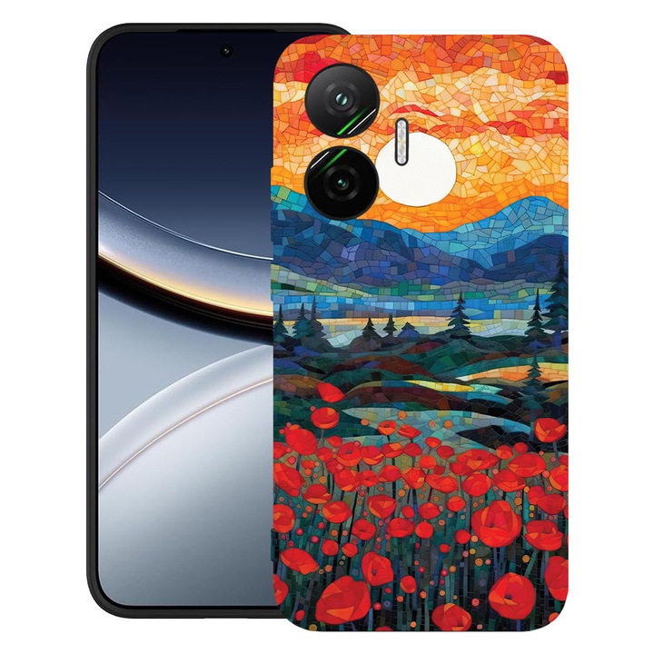 BestCase® Husa pentru Poco F7 cu Design Poppies in Sunset, TPU Mat Ultra Slim, 2052009 B 1274