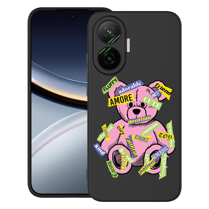 BestCase® Husa pentru Poco F7 cu Design Teddy Bear Amour, TPU Mat Ultra Slim, 2052009 B 1547