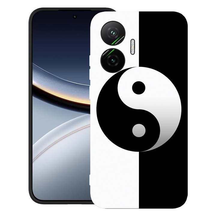 BestCase® Husa pentru Poco F7 cu Design Yin Yang, TPU Mat Ultra Slim, 2052009 B 1181
