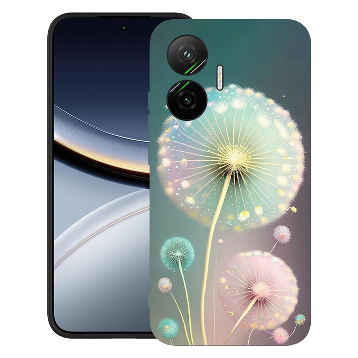 BestCase® Husa pentru Poco F7 cu Design Green Dandelion, TPU Mat Ultra Slim, 2052009 B 1143