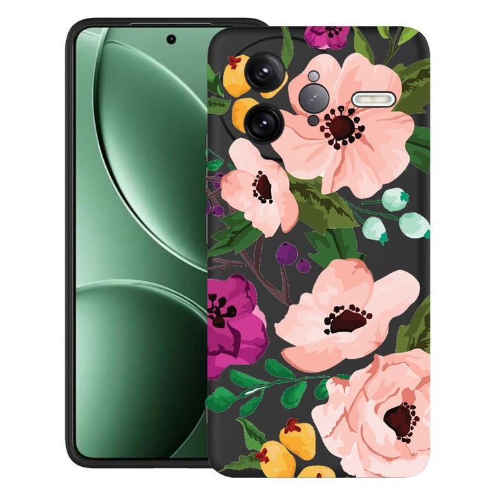 BestCase® Husa pentru Poco F7 Ultra cu Design Pastel Flowers, TPU Mat Ultra Slim, 2052010 B 629