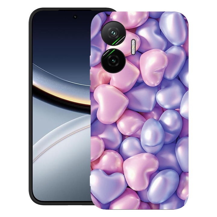 BestCase® Husa pentru Poco F7 cu Design Colored Hearts, TPU Mat Ultra Slim, 2052009 B 1146