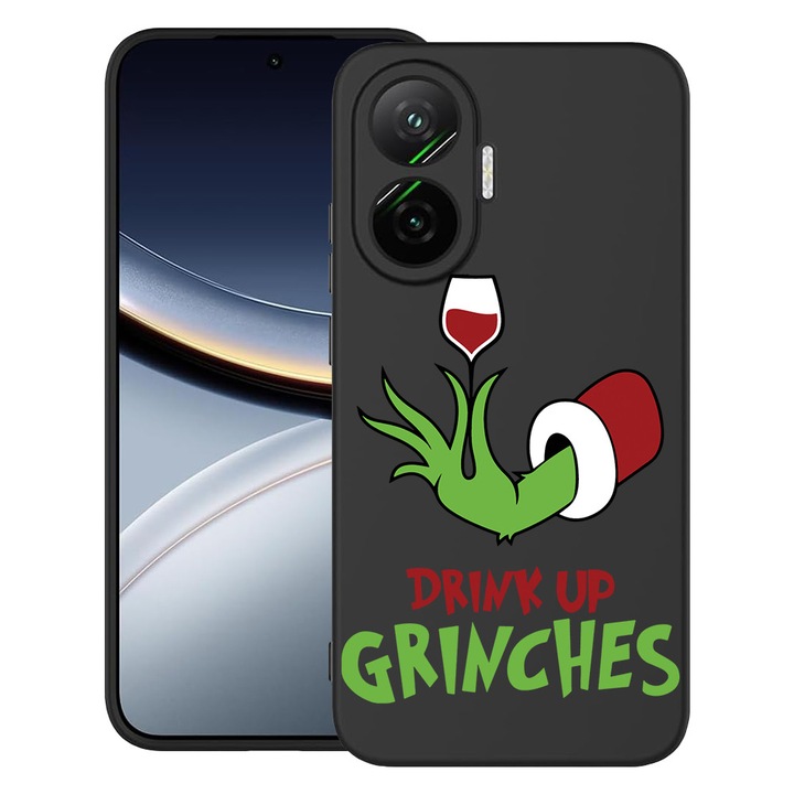BestCase® Husa pentru Poco F7 cu Design Grinches - Drink Up, TPU Mat Ultra Slim, 2052009 B 1604