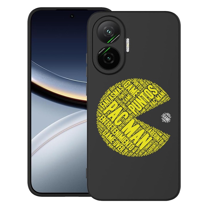 BestCase® Husa pentru Poco F7 cu Design Calligraphy PacMan, TPU Mat Ultra Slim, 2052009 B 1540