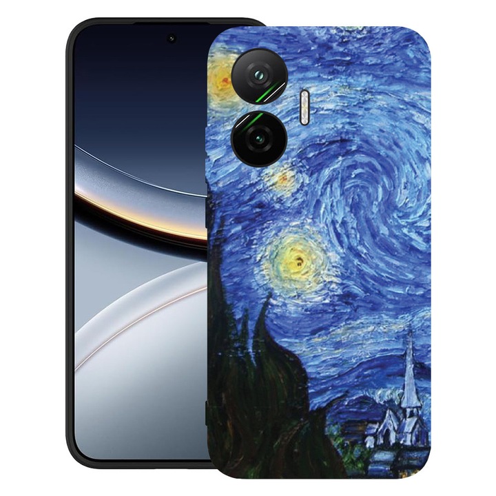 BestCase® Husa pentru Poco F7 cu Design Van Gogh - Starry Night, TPU Mat Ultra Slim, 2052009 B 1269
