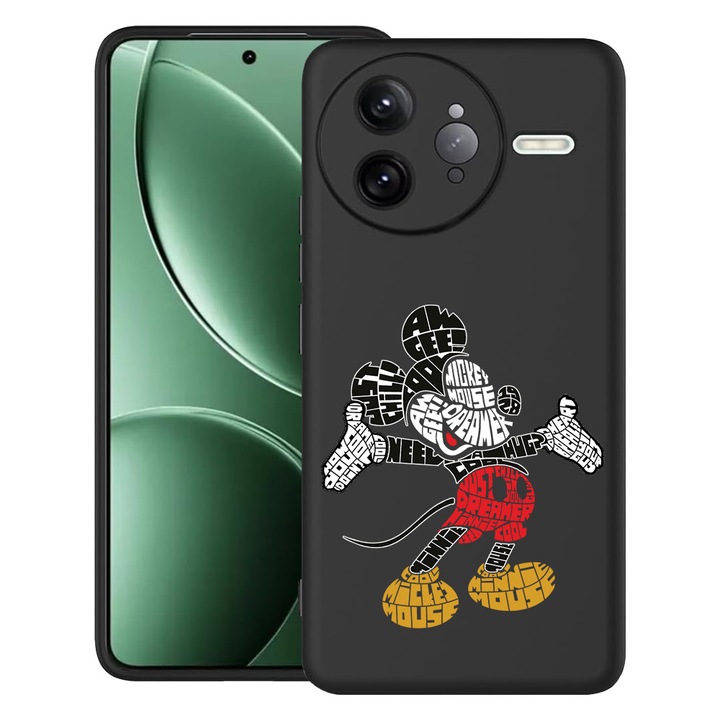 BestCase® Husa pentru Poco F7 Ultra cu Design Calligraphy Mickey Mouse, TPU Mat Ultra Slim, 2052010 B 1525