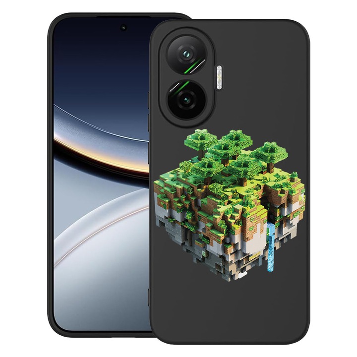 BestCase® Husa pentru Poco F7 cu Design Minecraft, TPU Mat Ultra Slim, 2052009 B 1679