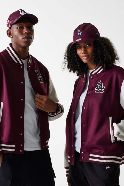 New Era, Unisex LA Dodgers MLB bomberdzseki, Sötétpiros