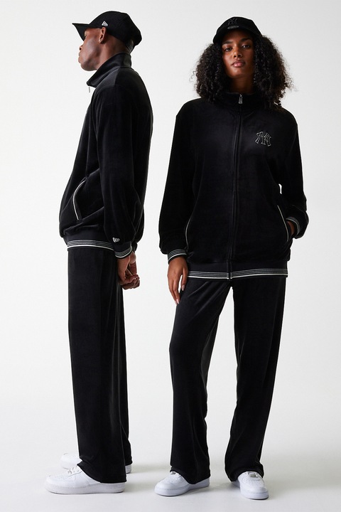 New Era, Pantaloni unisex lejeri de trening cu logo brodat, Negru