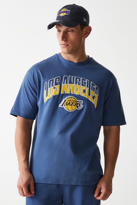 New Era, Tricou NBA LA Lakers, Albastru lavanda/Galben pai